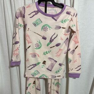Burt’s Bees Gardening Print Pajama Set - Lavender Trim